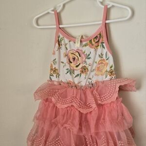 Matilda Jane spaghetti strap pink twirl dress.
